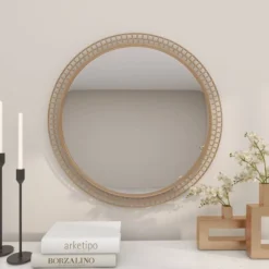 Contemporary Metal Wall Mirror Gold - Olivia & May -Olivia & May GUEST d60d39f2 2d33 452a a1ad 76b005475d22