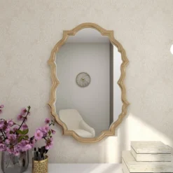 Aluminum Handmade Quatrefoil Shaped Wall Mirror Gold - Olivia & May -Olivia & May GUEST d6374209 4f04 44ea aa25 550548373ee9