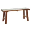 Mahogany Wood Bench Brown - Olivia & May -Olivia & May GUEST d68fdc99 5daf 43e4 bb4f ba2dca15c7eb