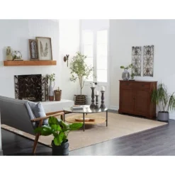 Traditional Wood Shutter Style Cabinet Brown - Olivia & May -Olivia & May GUEST d7b11df0 1524 4eea aed7 eb589f9d86a6