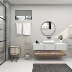 Contemporary Metal Wall Mirror Silver - Olivia & May -Olivia & May GUEST d7d8343d 6752 4dda ab1d 03f315cd325f