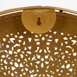 Metal Plate Wall Decor With Moroccan Pattern Gold - Olivia & May -Olivia & May GUEST d7f4ab2e 8f45 4b18 9c42 560d4e40b270
