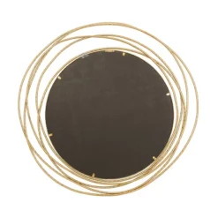 Metal Wall Mirror With Overlapping Ring Frame Gold - Olivia & May -Olivia & May GUEST d8253bd3 e968 4469 ab89 cb1abf6de58b