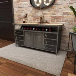 Industrial Wood Buffet Gray - Olivia & May -Olivia & May GUEST d87abcea beea 4dc4 b0cb 3f489da7798c