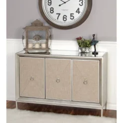 Glam Wood Cabinet Gray - Olivia & May -Olivia & May GUEST d88d68f7 7497 438c 8678 c07e38dd432e