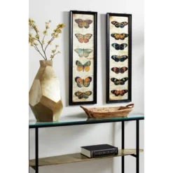 Vintage Glass Butterfly Wall Art, Iron, 36" Height, Set Of 2 - Olivia & May -Olivia & May GUEST d9005d87 9a84 47a3 a545 7d2fd6e09d51