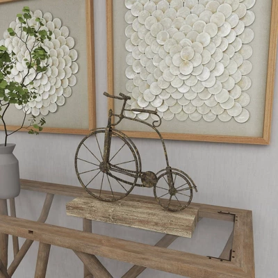 Vintage Reflections Rustic Iron And Wood Penny-Farthing Model Bicycle (14") - Olivia & May 12 Vintage Reflections Rustic Iron And Wood Penny-Farthing Model Bicycle (14") - Olivia & May - Image 10