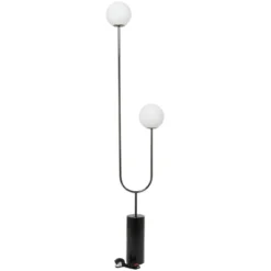 2-Light 73" X 16" Marble Orb Floor Lamp With Marble Base - Olivia & May -Olivia & May GUEST d9e53bdb d6d7 4787 849a 29b949c3ecdf