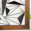 Metal Geometric Wall Decor With Wood Frame Set Of 2 Black - Olivia & May -Olivia & May GUEST d9fd8c93 8881 433f a290 9f24f178fc81