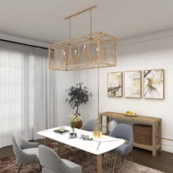 Vintage Metal Chandelier Gold - Olivia & May -Olivia & May GUEST da1dc369 9bfd 4c67 ac5e 31399f94204e