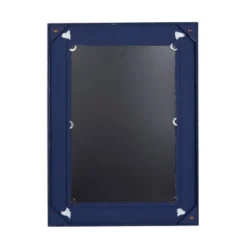 Wood Wall Mirror With Knot Detailing Blue - Olivia & May -Olivia & May GUEST dacf1d50 1350 4e8a b693 276d7d0ac445