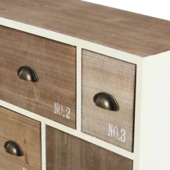 Wood And Metal 7 Drawer Buffet White/Black - Olivia & May -Olivia & May GUEST db0f0772 2c96 433c 98b5 67e71a9a6078