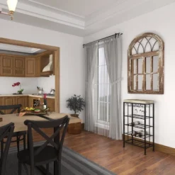 Industrial Metal Rectangle Wine Rack Black - Olivia & May -Olivia & May GUEST db1a0e15 2112 408f bc28 0250ef98ffc8