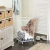 French Country Iron Storage Cart White - Olivia & May -Olivia & May GUEST db41ee78 a1cb 4c7a 94f3 98bb94466217