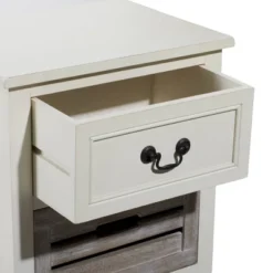 Farmhouse Wooden Side Table White - Olivia & May -Olivia & May GUEST db4a8e45 2bb4 4dfd a7d4 3e06a391a26e