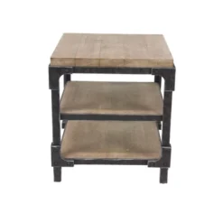 Industrial 3 Tier Side Table Brown - Olivia & May -Olivia & May GUEST db68da70 77b5 4c11 9aa7 109063d8f706