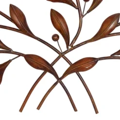 22" X 60" Metal Leaf Wall Decor Brown - Olivia & May -Olivia & May GUEST dbdca5d4 3a6c 4dbf a6b4 99735ccfd2a2