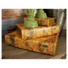 Vintage Reflections Rustic Wood-Style MDF And Synthetic Leather "Atlas Maior" Book Box Set 3ct - Olivia & May -Olivia & May GUEST dc7d441e 161c 48ad 847f 8dc75b73676a