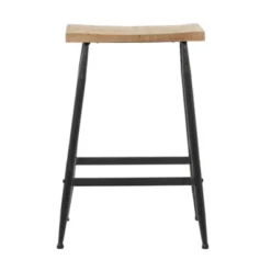 Industrial Metal Counter Height Barstool Black - Olivia & May -Olivia & May GUEST dca04331 b416 4a71 9f8c a338fe97a2b8
