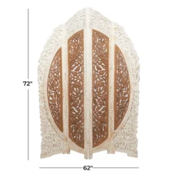 French Country Mango Wood Room Divider Screen Brown - Olivia & May -Olivia & May GUEST dd1bdc89 51f2 4cdf bca5 3fc42147edef