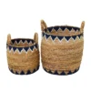Set Of 2 Banana Leaf Storage Baskets Brown - Olivia & May -Olivia & May GUEST dd22dc60 4c6a 4f23 a2e5 49db292390b4