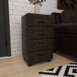 Wood Stacked Side Chest Dark Java - Olivia & May -Olivia & May GUEST dd7d0bb1 22ce 4de7 90cc c5c62ca6e9e6