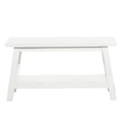 Farmhouse Solid Wood Bench White - Olivia & May -Olivia & May GUEST ddb21237 7dff 4177 ab70 738965c46e8a
