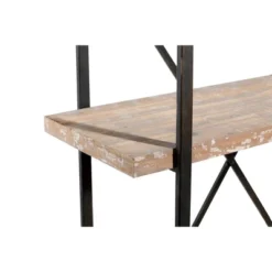 67" Tall Industrial Metal And Wood Bookshelf Brown - Olivia & May -Olivia & May GUEST ddd5494d 9e9e 421c 9337 48b87a6cfb35