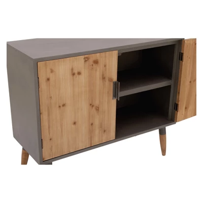 Wood 2 Cabinet Buffet Brown/Gray - Olivia & May 6 Wood 2 Cabinet Buffet Brown/Gray - Olivia & May - Image 4