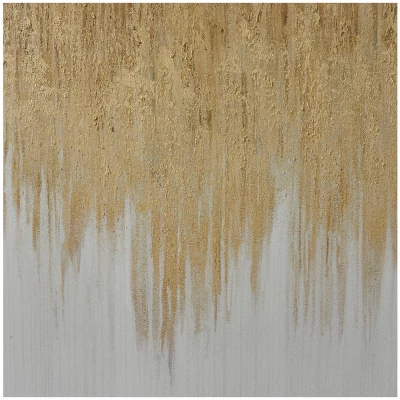 Set Of 3 Canvas Geode Ombre Framed Wall Arts With Gold Frame - Olivia & May 6 Set Of 3 Canvas Geode Ombre Framed Wall Arts With Gold Frame - Olivia & May - Image 4