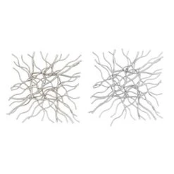 Set Of 2 Metal Geometric Branch Inspired Wall Decors Gold/Silver - Olivia & May -Olivia & May GUEST de76761d 2b3a 404a a5ba 6b881a23c3b0