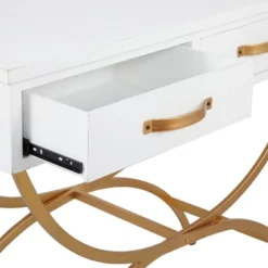 Contemporary Pine Console Table White - Olivia & May -Olivia & May GUEST de8577ed ecf1 4639 8156 1231611ef577