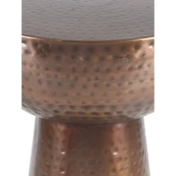 Hammered Metal Drum End Table Bronze - Olivia & May -Olivia & May GUEST de9e7cc7 771d 45ef 89b6 059036a63359