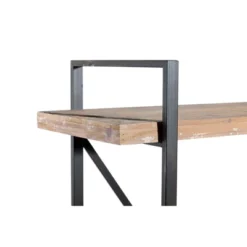 67" Tall Industrial Metal And Wood Bookshelf Brown - Olivia & May -Olivia & May GUEST ded50e8e 2e1a 47a0 8873 5dcc6c106848