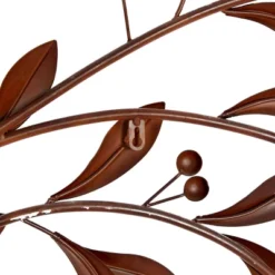22" X 60" Metal Leaf Wall Decor Brown - Olivia & May -Olivia & May GUEST dfdfac92 1f7e 494b a190 4c5c5526e0b3