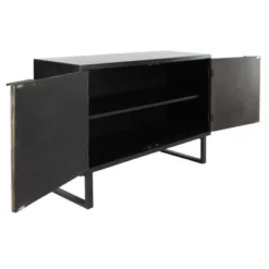 Rectangular Contemporary Mosaic Wood Cabinet Black - Olivia & May -Olivia & May GUEST dfe82a1b 4cca 4075 b9a7 3e6502ef15d1