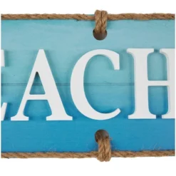 8"x36" Wooden Sign Wall Decor Blue - Olivia & May: Nautical Theme, MDF Carved Art, Vertical Orientation -Olivia & May GUEST e0697ce9 6ba1 4e0e ad6c 8a36cf29a35e