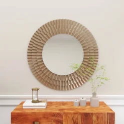 Wood Starburst Wall Mirror Silver - Olivia & May -Olivia & May GUEST e088c9c5 6a23 4c85 b825 c26e5fea6bb5
