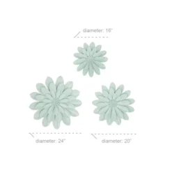 Metal Floral Wall Decor Set Of 3 Green - Olivia & May -Olivia & May GUEST e0b6cc61 8cab 452c 9728 ec8f6c4690b3