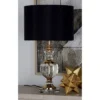 Glass Table Lamp With Drum Shade Black - Olivia & May -Olivia & May GUEST e0c49ec5 5657 4d6c aa87 c7547b7a3c81