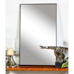Wood Rectangle Shaped Wall Mirror With Thin Minimalistic Frame - Olivia & May