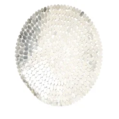 Glam Stainless Steel Ornamental Wall Decor Silver - Olivia & May -Olivia & May GUEST e0e5516f 0ec8 495b a91c 0daec07a4577