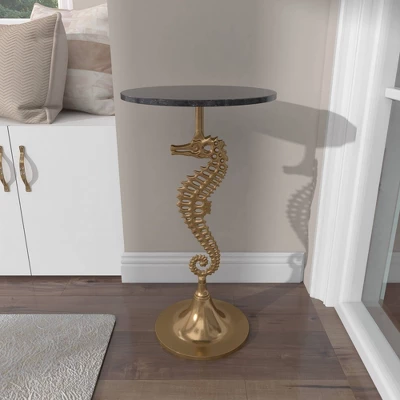 Coastal Seahorse Accent Table Gold - Olivia & May 13 Coastal Seahorse Accent Table Gold - Olivia & May - Image 11