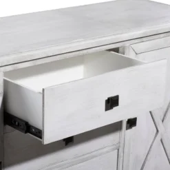 Farmhouse Wood Rectangular Sideboard White - Olivia & May -Olivia & May GUEST e1842274 e17e 4476 b89c 06e86921d07f