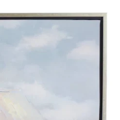 Canvas Landscape Barn Framed Wall Art With Silver Frame Multi Colored - Olivia & May -Olivia & May GUEST e18f7ea5 f435 4cbc 9a89 f522dec39ec8