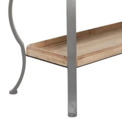 Rustic Metal Console Table With Shelves Brown - Olivia & May -Olivia & May GUEST e19a0dbe 6d64 4cd5 b002 00afec0e3b9b