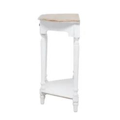 Farmhouse Half Moon Wood Console Table White - Olivia & May -Olivia & May GUEST e214f157 e677 40d4 a528 5d68fede903c