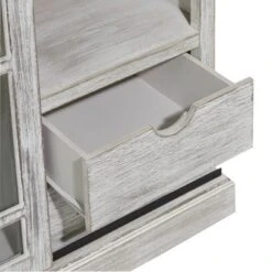 Farmhouse Metal And Wood Cabinet White - Olivia & May -Olivia & May GUEST e29c3c66 acea 426b 806a 691df07f7d29