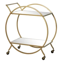 Contemporary Glam Metal Bar Cart - Olivia & May -Olivia & May GUEST e29f3581 733d 49be bea1 f4ab41bd6617