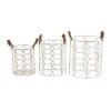 Set Of 3 Metal Storage Baskets Silver - Olivia & May -Olivia & May GUEST e2e7b38e b5f8 46b0 a72d 5db0a3bece94